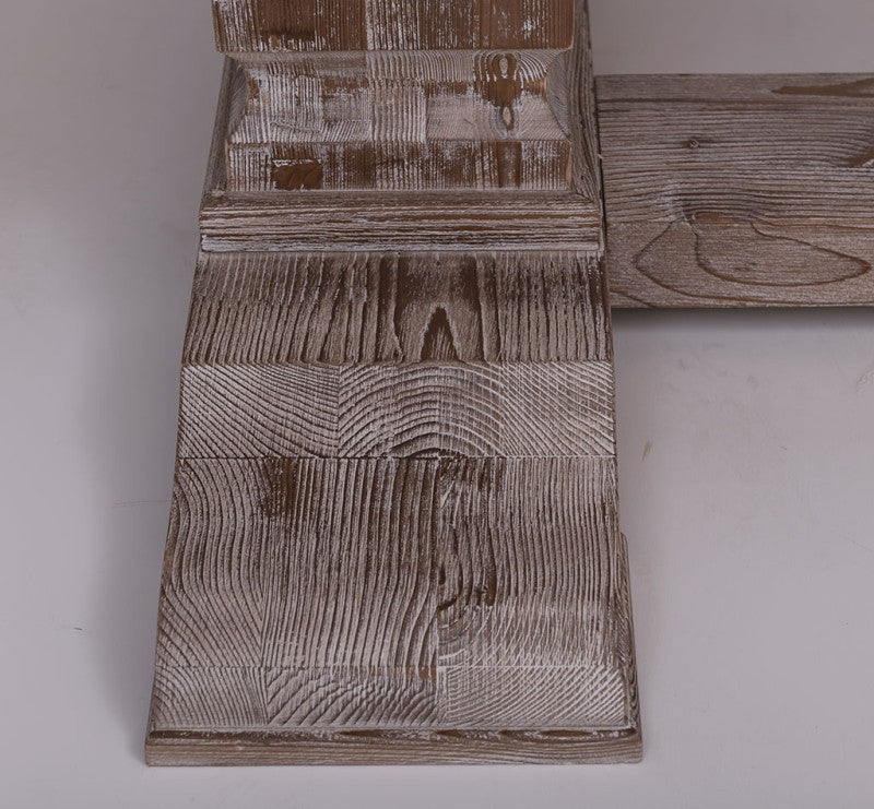 Esstisch mit Säulenbeinen 210x78x90 cm Natur Kiefer Massivholz