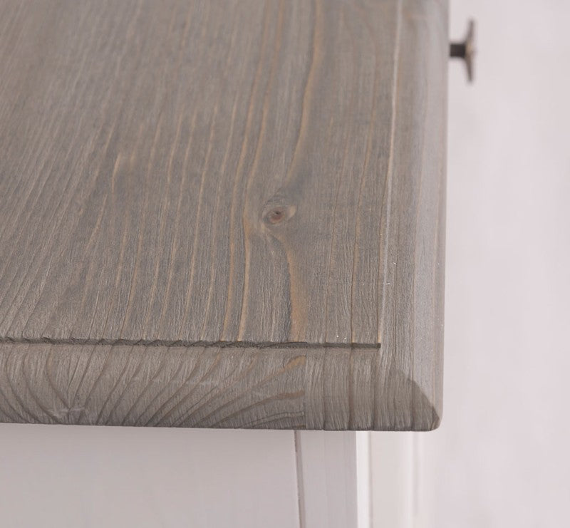 Sideboard Weiß Landhausmöbel Kiefernholz Massiv 224x90x45 cm
