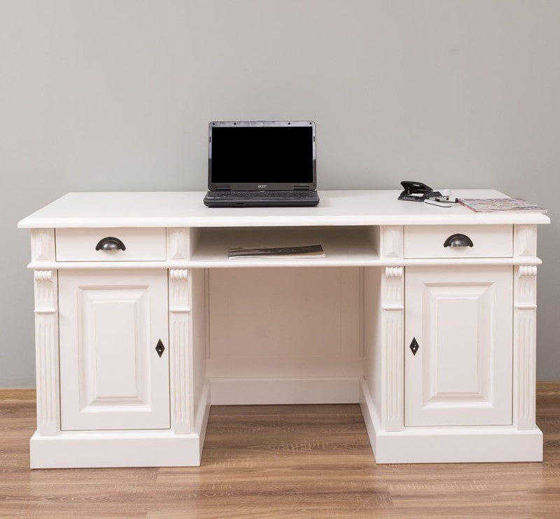 Schreibtisch 160x78x70 cm Kiefernholz massiv