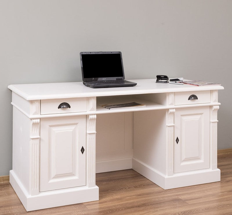 Schreibtisch 160x78x70 cm Kiefernholz massiv