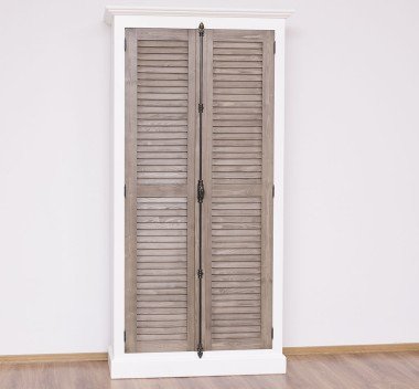 Shabby Chic Schrank 109x210x40 cm  Kiefernholz massiv