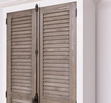 Shabby Chic Schrank 109x210x40 cm  Kiefernholz massiv