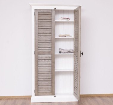 Shabby Chic Schrank 109x210x40 cm  Kiefernholz massiv