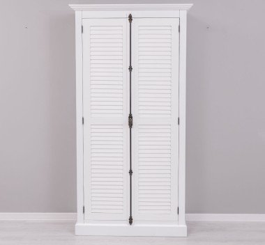 Landhausmöbel Schrank Weiß 109x210x40 cm Kiefernholz massiv