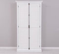 Landhausmöbel Schrank Weiß 109x210x40 cm Kiefernholz massiv