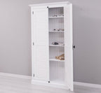 Landhausmöbel Schrank Weiß 109x210x40 cm Kiefernholz massiv