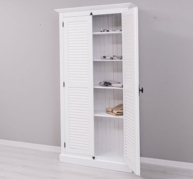 Landhausmöbel Schrank Weiß 109x210x40 cm Kiefernholz massiv
