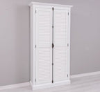 Landhausmöbel Schrank Weiß 109x210x40 cm Kiefernholz massiv