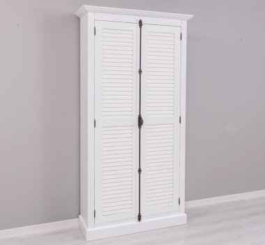 Landhausmöbel Schrank Weiß 109x210x40 cm Kiefernholz massiv