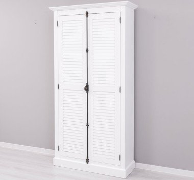 Landhausmöbel Schrank Weiß 109x210x40 cm Kiefernholz massiv
