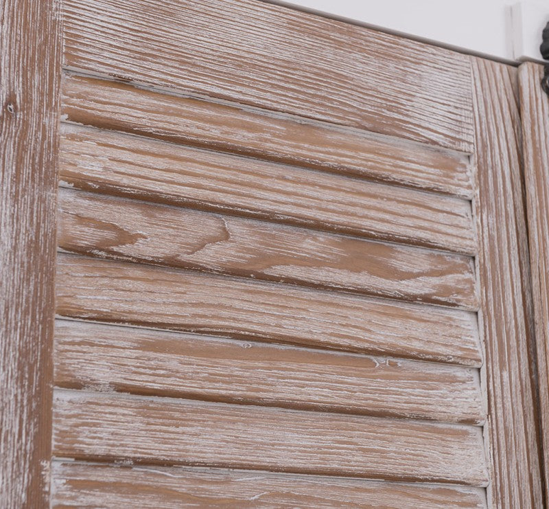 Landhausmöbel Schrank Weiß und Natur 109x210x40 cm Kiefernholz massiv