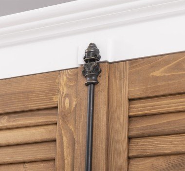 Landhaus Schrank Weiß Natur 109x210x40 cm Kiefernholz massiv