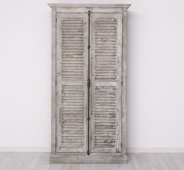 Schrank Shabby Chic 109x210x40 cm Kiefernholz massiv