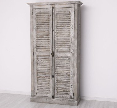 Schrank Shabby Chic 109x210x40 cm Kiefernholz massiv