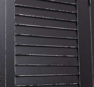 Landhausmöbel Schrank Schwarz 109x210x40 cm Kiefernholz massiv