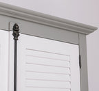 Landhausmöbel Schrank Weiß und Grau 109x210x40 cm Kiefernholz massiv