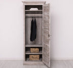 Landhausmöbel Schrank Shabby Chic Kleiderschrank 76x200x59 cm Kiefernholz massiv