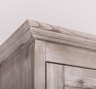 Landhausmöbel Schrank Shabby Chic Kleiderschrank 76x200x59 cm Kiefernholz massiv