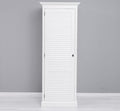 Landhausmöbel Kleiderschrank Weiß 76x200x59 cm Kiefernholz massiv