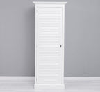 Landhausmöbel Kleiderschrank Weiß 76x200x59 cm Kiefernholz massiv