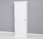 Landhausmöbel Kleiderschrank Weiß 76x200x59 cm Kiefernholz massiv