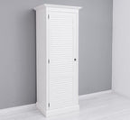 Landhausmöbel Kleiderschrank Weiß 76x200x59 cm Kiefernholz massiv