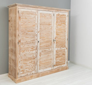 Schrank Kleiderschrank 194x200x59 cm Kiefernholz massiv