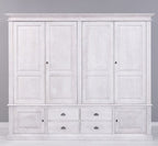 Schrank Kleiderschrank 232x197x59 cm Kiefernholz massiv
