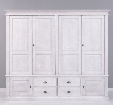 Schrank Kleiderschrank 232x197x59 cm Kiefernholz massiv