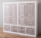 Schrank Shabby Chic Kleiderschrank 232x197x59 cm Kiefernholz massiv