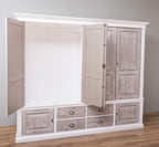 Schrank Shabby Chic Kleiderschrank 232x197x59 cm Kiefernholz massiv