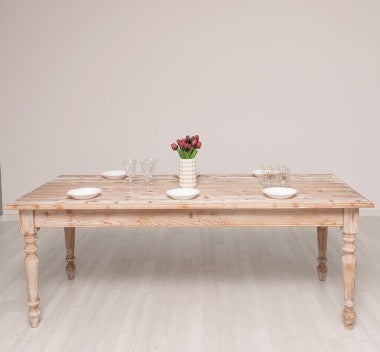 Shabby Chic Möbel Esstisch Kiefernholz Massiv 210x78x90 cm