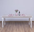 Esstisch weiß Kiefernholz Eichenholz Massiv 210x78x90 cm