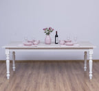 Esstisch weiß Kiefernholz Eichenholz Massiv 210x78x90 cm
