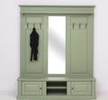 Landhausstil Garderobe Salbei Grün 181x210x41 cm Kiefernholz massiv