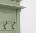 Landhausstil Garderobe Salbei Grün 181x210x41 cm Kiefernholz massiv