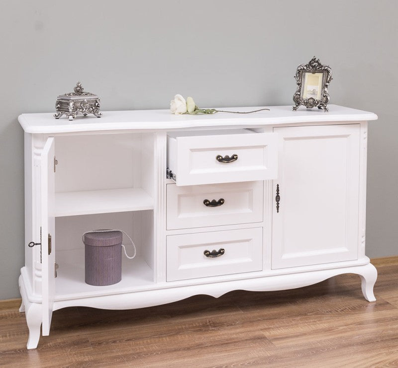 Landhausstil Kommode Sideboard 158x89x48 cm Kiefernholz massiv