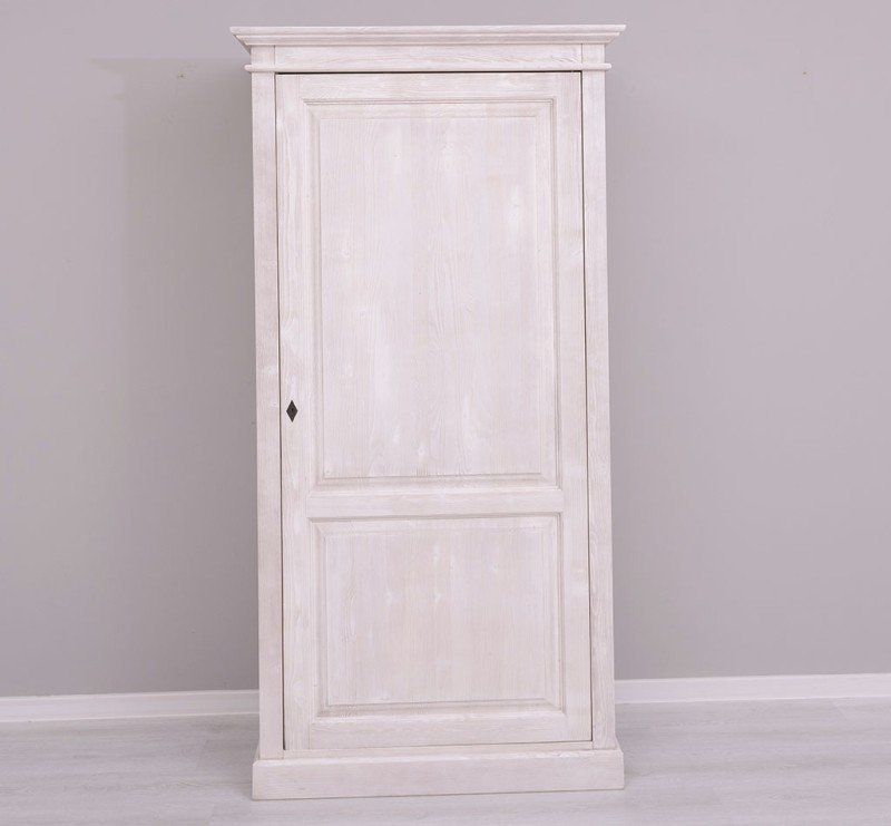Landhaus Schrank Kleiderschrank 103x200x59 cm Kiefernholz massiv