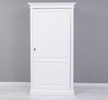 Landhaus Kleiderschrank Weiß 103x200x59 cm Kiefernholz massiv