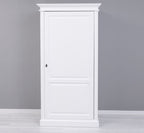 Landhaus Kleiderschrank Weiß 103x200x59 cm Kiefernholz massiv