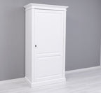 Landhaus Kleiderschrank Weiß 103x200x59 cm Kiefernholz massiv