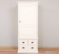 Landhaus Schrank Weiß 85x197x59 cm Kiefernholz massiv