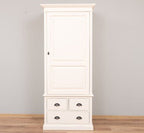Landhaus Schrank Weiß 85x197x59 cm Kiefernholz massiv