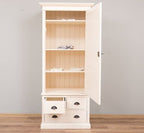 Landhaus Schrank Weiß 85x197x59 cm Kiefernholz massiv