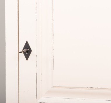 Landhaus Schrank Weiß 85x197x59 cm Kiefernholz massiv