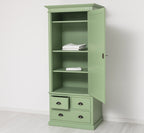 Landhaus Schrank Grün 85x197x59 cm Kiefernholz massiv