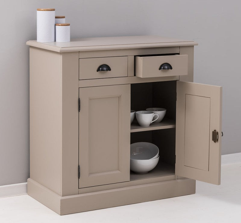Kommode Taupe Landhausmöbel Kiefernholz Massiv 90x93x47 cm