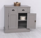 Kommode Antikgrau Landhausmöbel Kiefernholz Massiv 90x93x47 cm