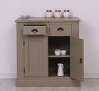 Kommode Braungrau Landhausmöbel Kiefernholz Massiv 90x93x47 cm