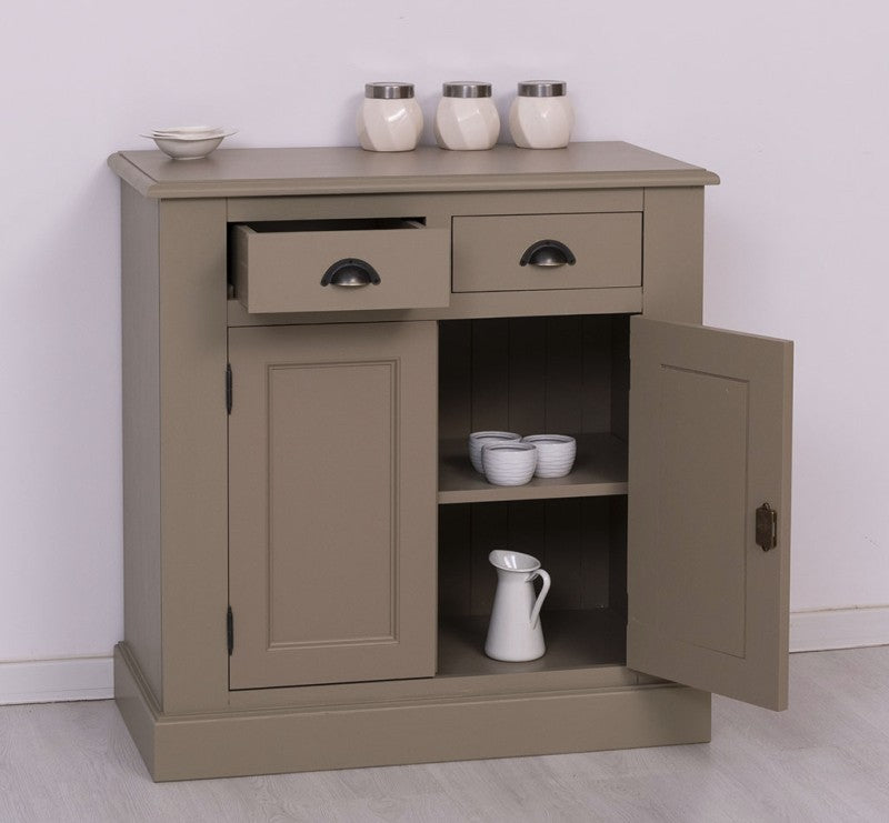 Kommode Braungrau Landhausmöbel Kiefernholz Massiv 90x93x47 cm
